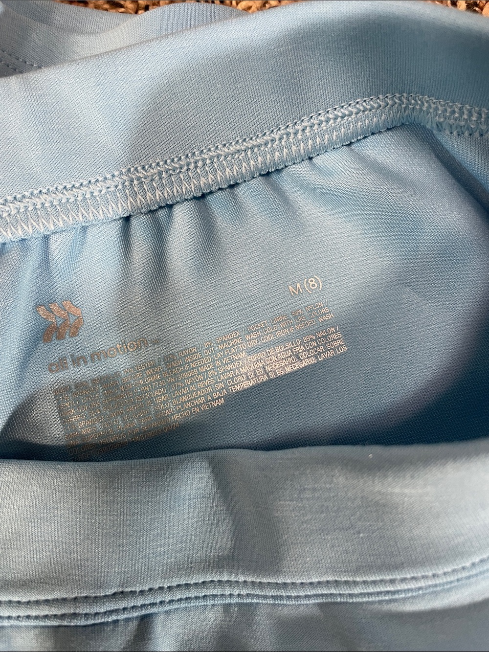 All In Motion Girls Airy Sleek Luxe Active Skort Blue with White Trim Sz M (8) - Picture 4 of 5